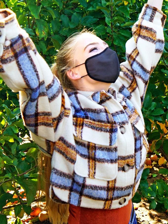 cloud double mesh face mask black
