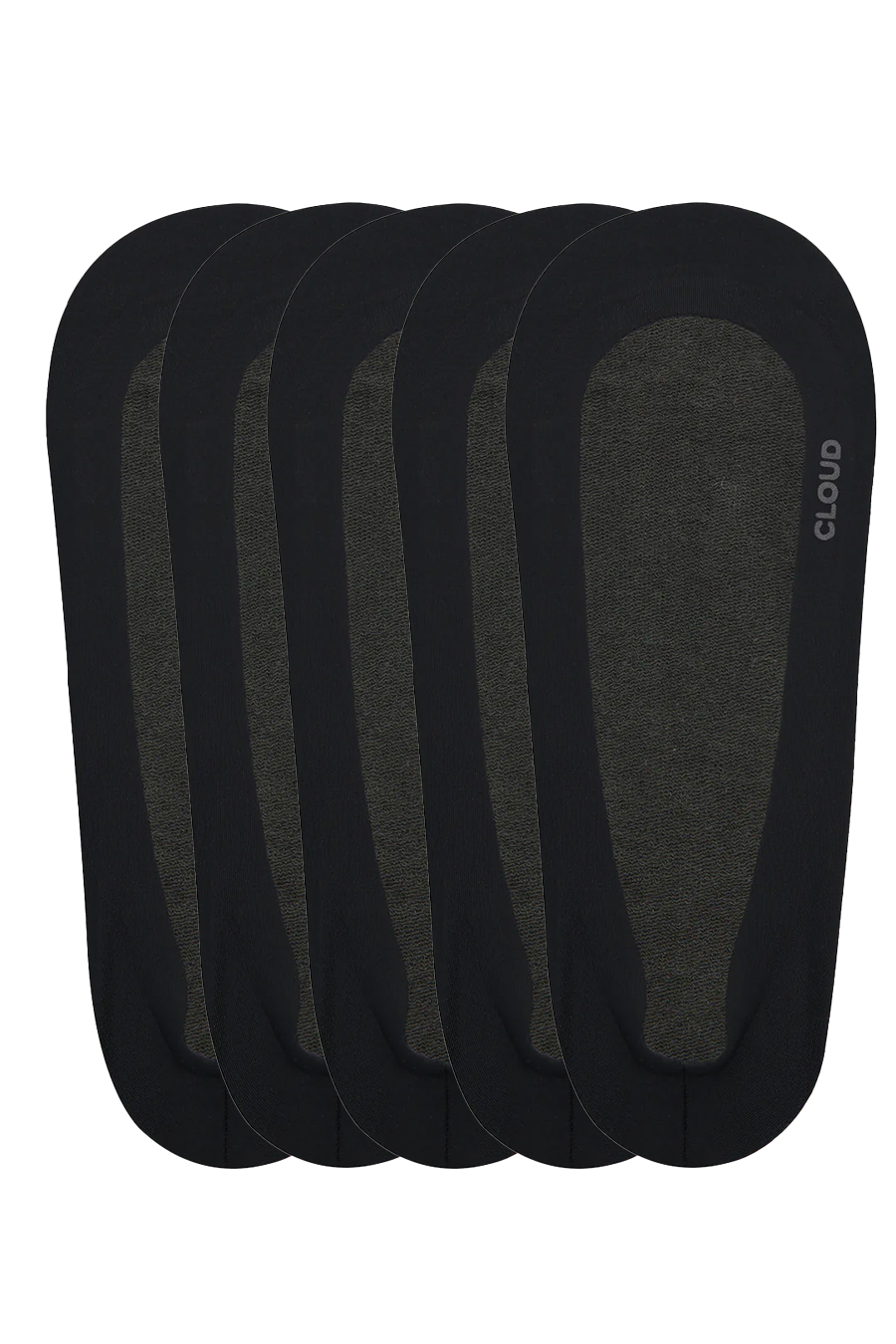 Liner no-show socks 5-pack in Black